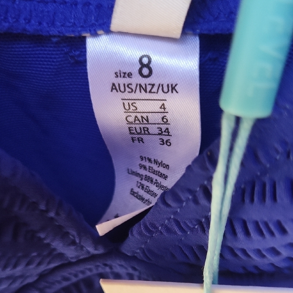 Vibrant Blue Women's One Piece Swimsuit - Picture 3 of 4